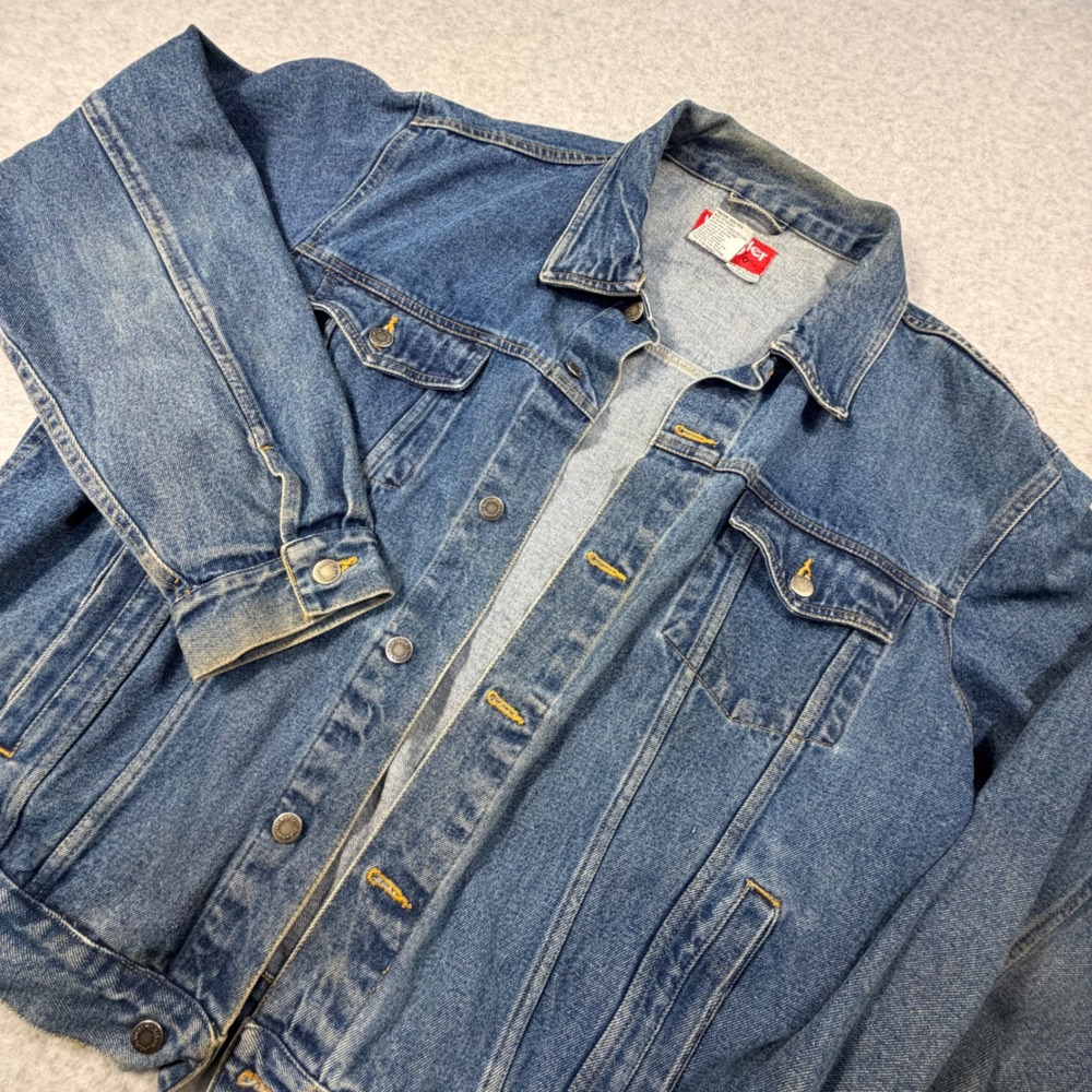 Vintage 90s Wrangler Hero Denim Trucker Jacket Mens 2XLT